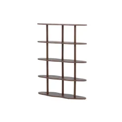 Fjôrd Wandkast Donkerbruin - 105x30x140cm - Moln
