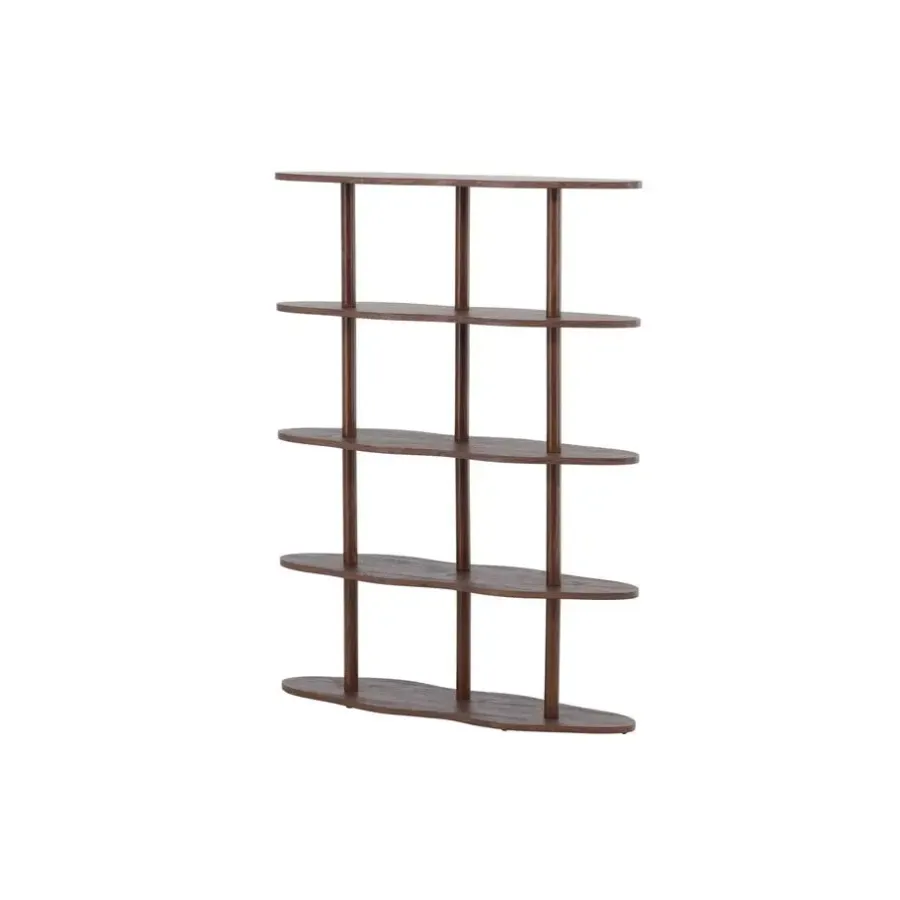 Fjôrd Wandkast Donkerbruin - 105x30x140cm - Moln
