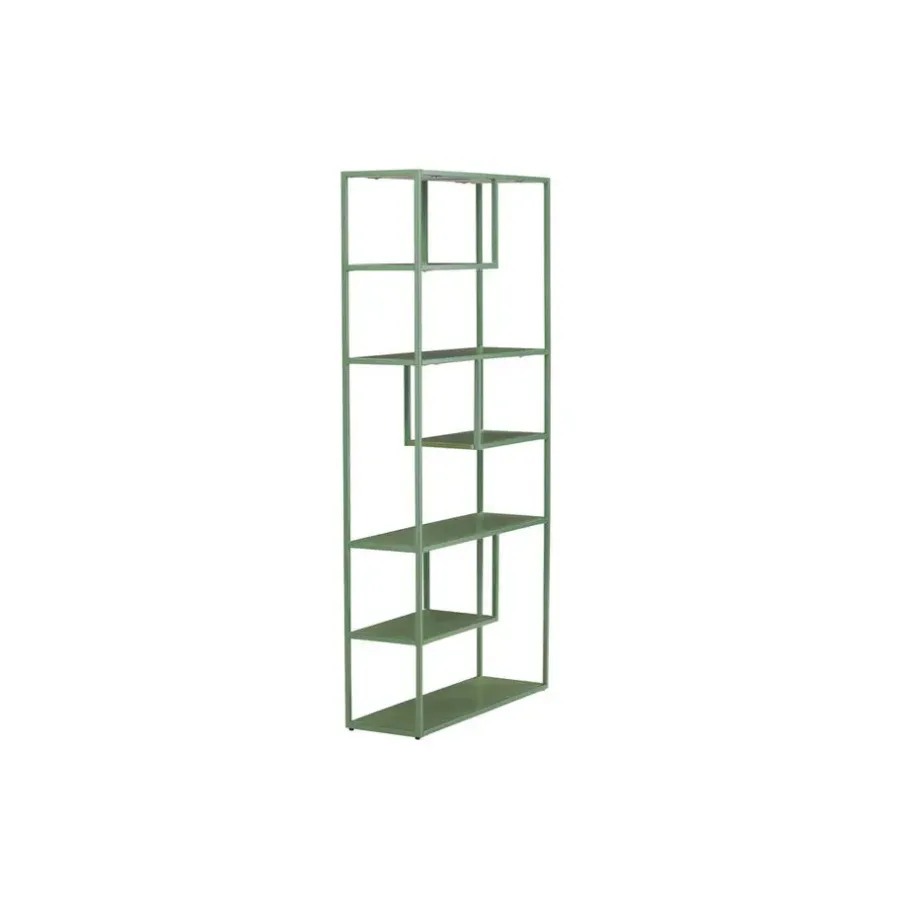Wandkasten-Fjôrd Wandkast Groen Staal - 85x35x190cm - Staal