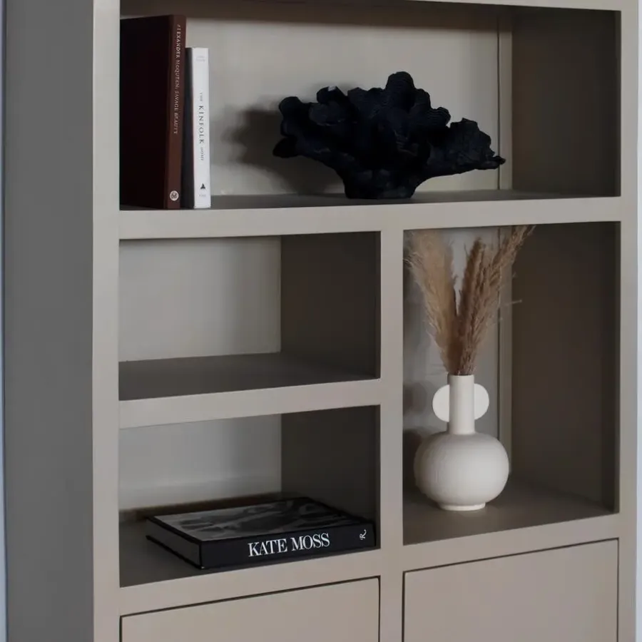 Wandkasten-Giga Meubel Wandkast Hardhout Beige - 120x45x220cm - Xander