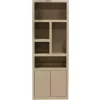 Wandkasten-Giga Meubel Wandkast Hardhout Beige - 80x45x220cm - Xander