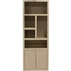 Wandkasten-Giga Meubel Wandkast Hardhout Beige - 80x45x220cm - Xander