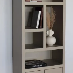 Wandkasten-Giga Meubel Wandkast Hardhout Beige - 80x45x220cm - Xander