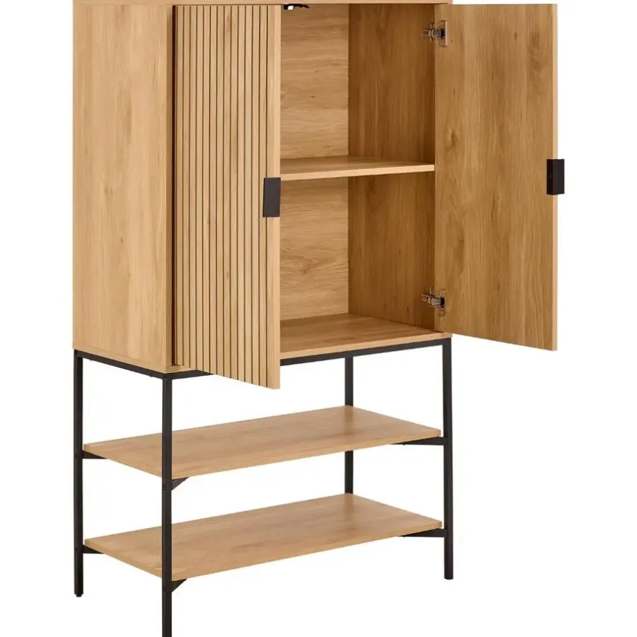 Giga Living Wandkast Naturel Eikenlook - 80x40x140cm - Juna