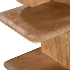 Wandkasten-Giga Meubel Wandkast Naturel Mangohout - Open - 170x35x140cm - Solis