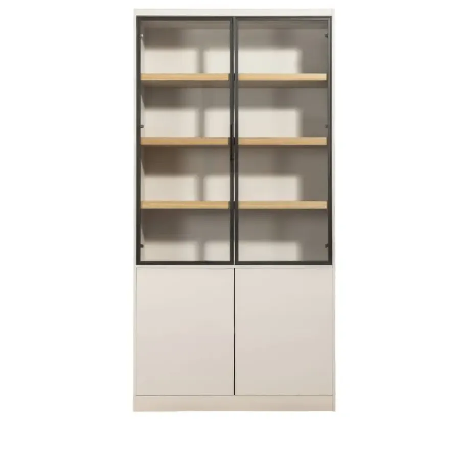 Leen Bakker Wandkast Virgil - zand - 220x110x40 cm