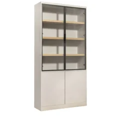Leen Bakker Wandkast Virgil - zand - 220x110x40 cm