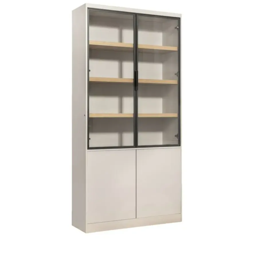 Leen Bakker Wandkast Virgil - zand - 220x110x40 cm