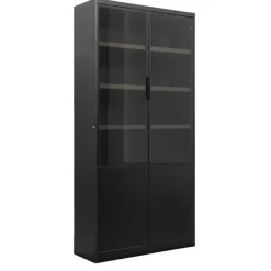 Leen Bakker Wandkast Virgil - zwart - 220x110x40 cm