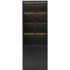 Leen Bakker Wandkast Virgil - zwart - 220x80x40 cm