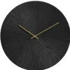 Klokken-Leen Bakker Wandklok Malaga - zwart MDF - Ø40 cm