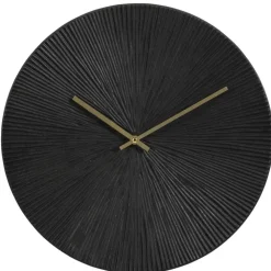 Klokken-Leen Bakker Wandklok Malaga - zwart MDF - Ø40 cm
