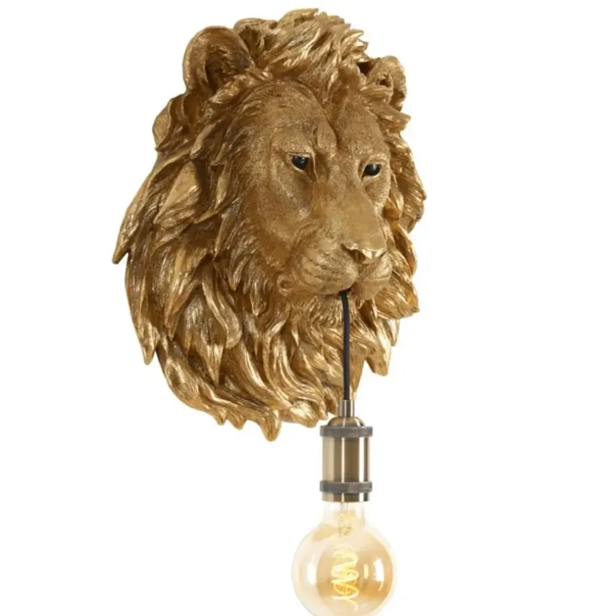 Light & Living Wandlamp Lion - Brons - 33.5x19x40.5cm