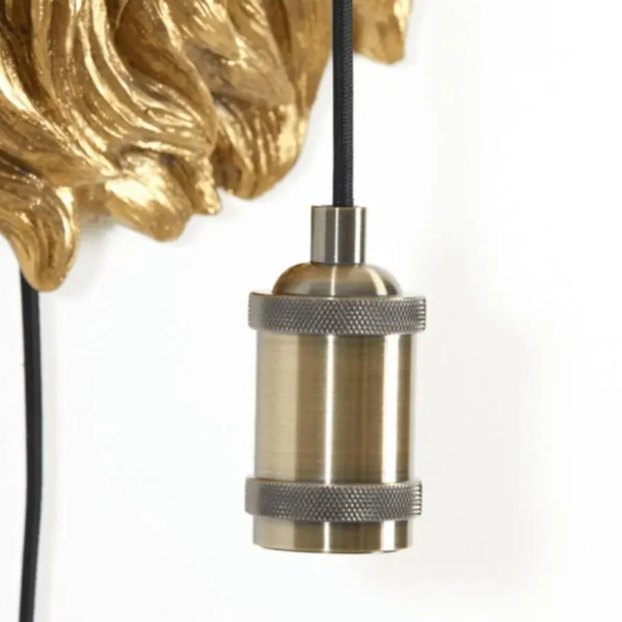 Light & Living Wandlamp Lion - Brons - 33.5x19x40.5cm