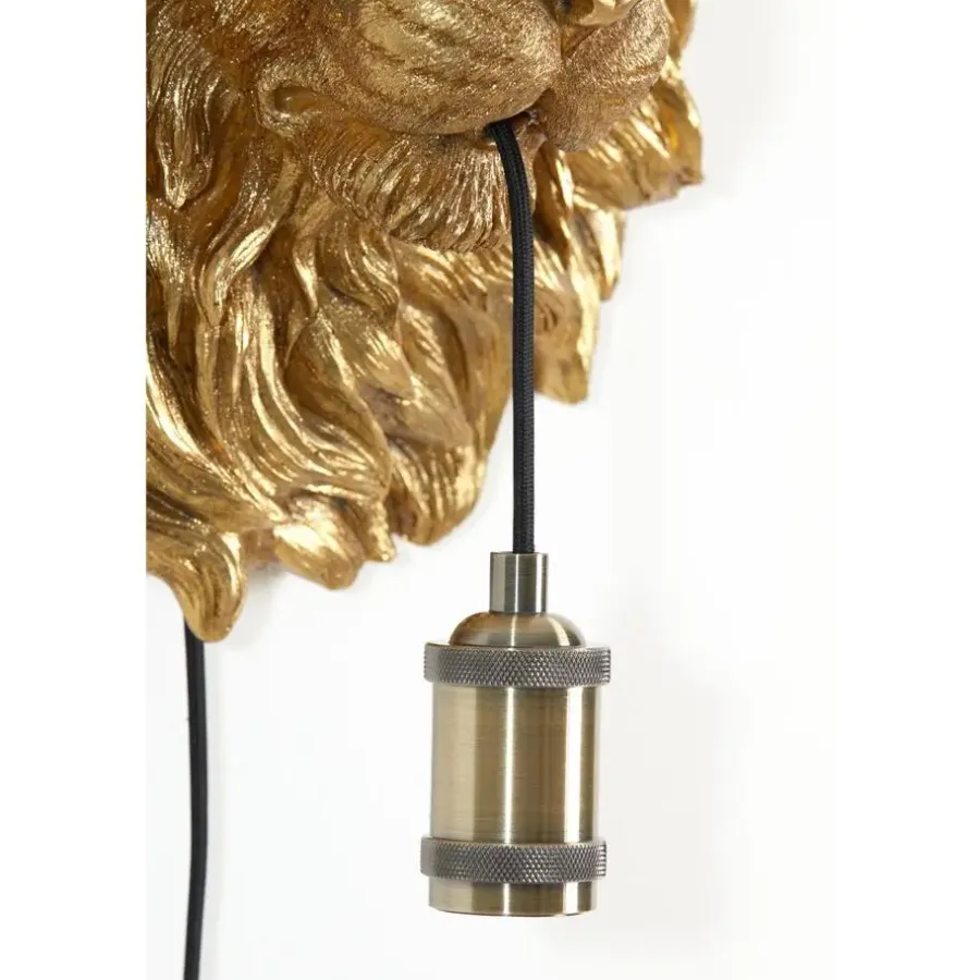 Light & Living Wandlamp Lion - Brons - 33.5x19x40.5cm