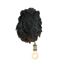 Light & Living Wandlamp Lion - Zwart - 33.5x19x40.5cm
