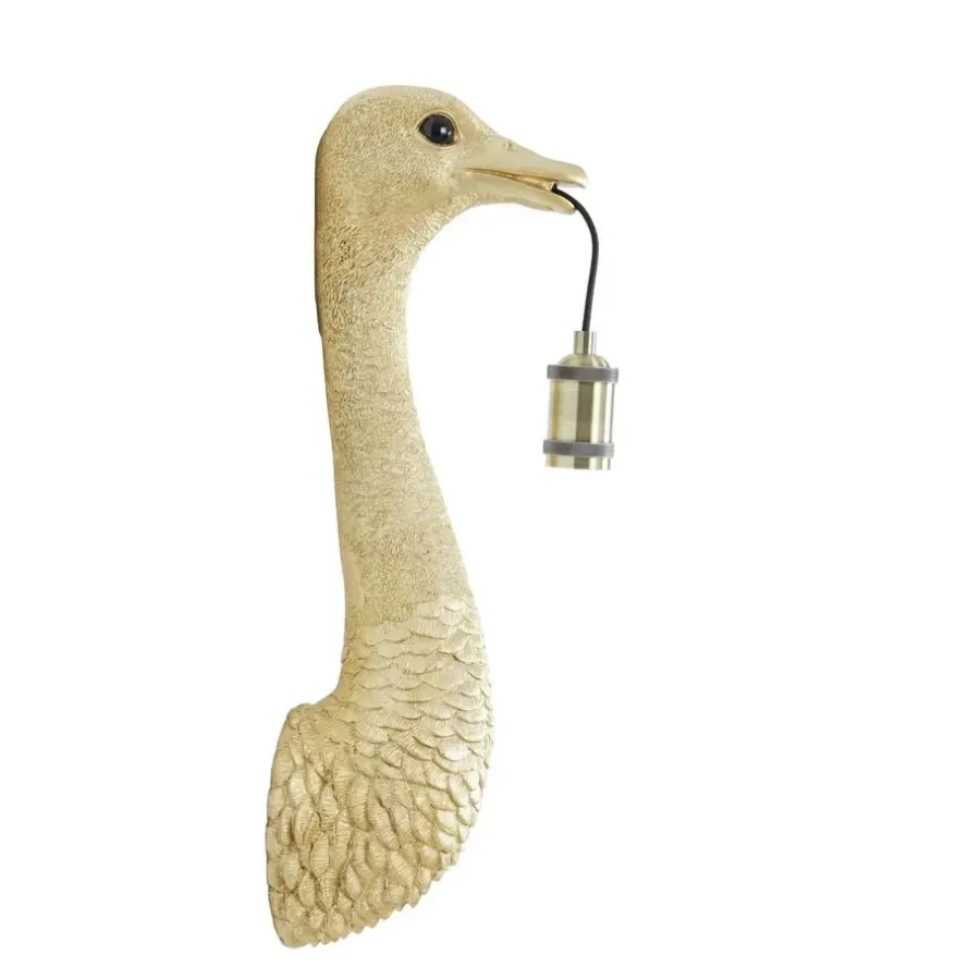 Light & Living Wandlamp Ostrich - Goud - 18x15,5x57,5cm