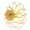Wandlampen-Leen Bakker Wandlamp Pamplona E27 - goudkleur - 15xØ30 cm