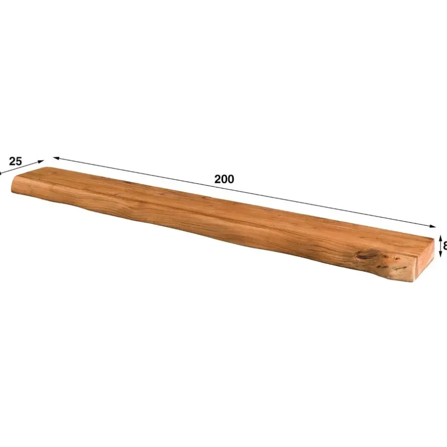 Wandplanken-Giga Living Wandplank Acaciahout 200cm - 200x25x8cm - Plank Tree