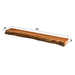 Giga Living Wandplank Acaciahout 150cm - 150x25x8cm - Plank Tree