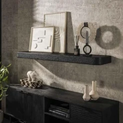 Giga Living Wandplank Grijs Metaal - 150x29x8cm - Metallic