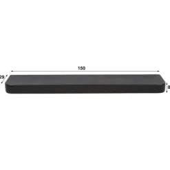 Giga Living Wandplank Grijs Metaal - 150x29x8cm - Metallic