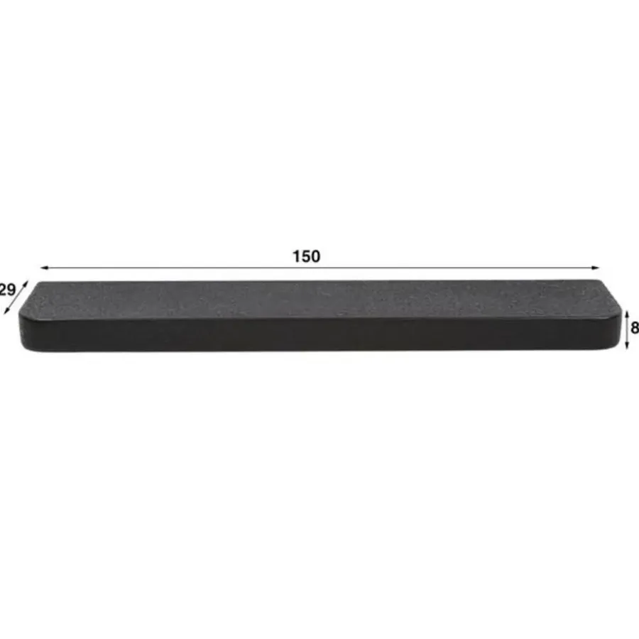 Giga Living Wandplank Grijs Metaal - 150x29x8cm - Metallic