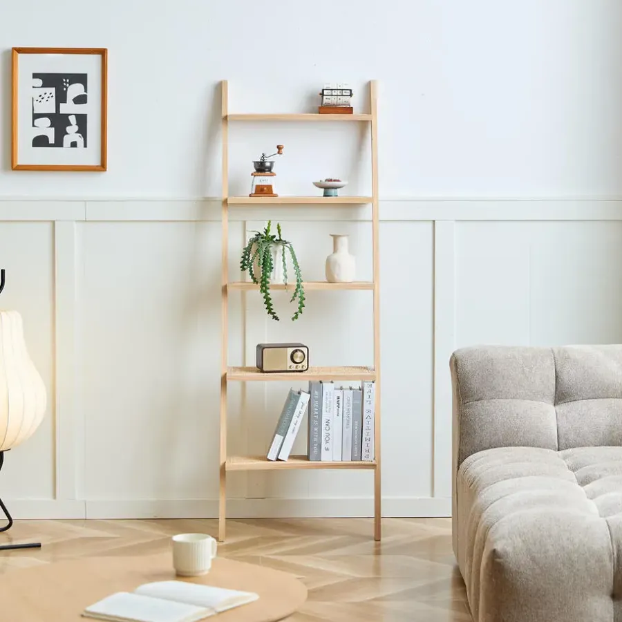 Nordlys Wandplank Ladder van Massief Natuurlijk Hout