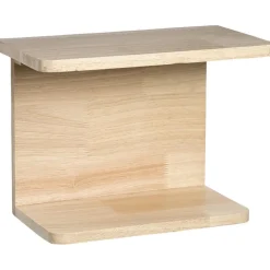 Wandplanken-Leen Bakker Wandplank Mick - naturel rubberwood - 24x32x18 cm