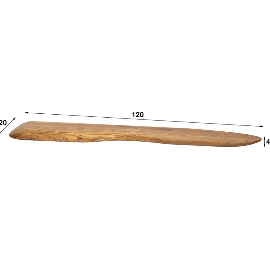 Giga Living Wandplank Naturel Acaciahout - 120x20x4cm - Organic