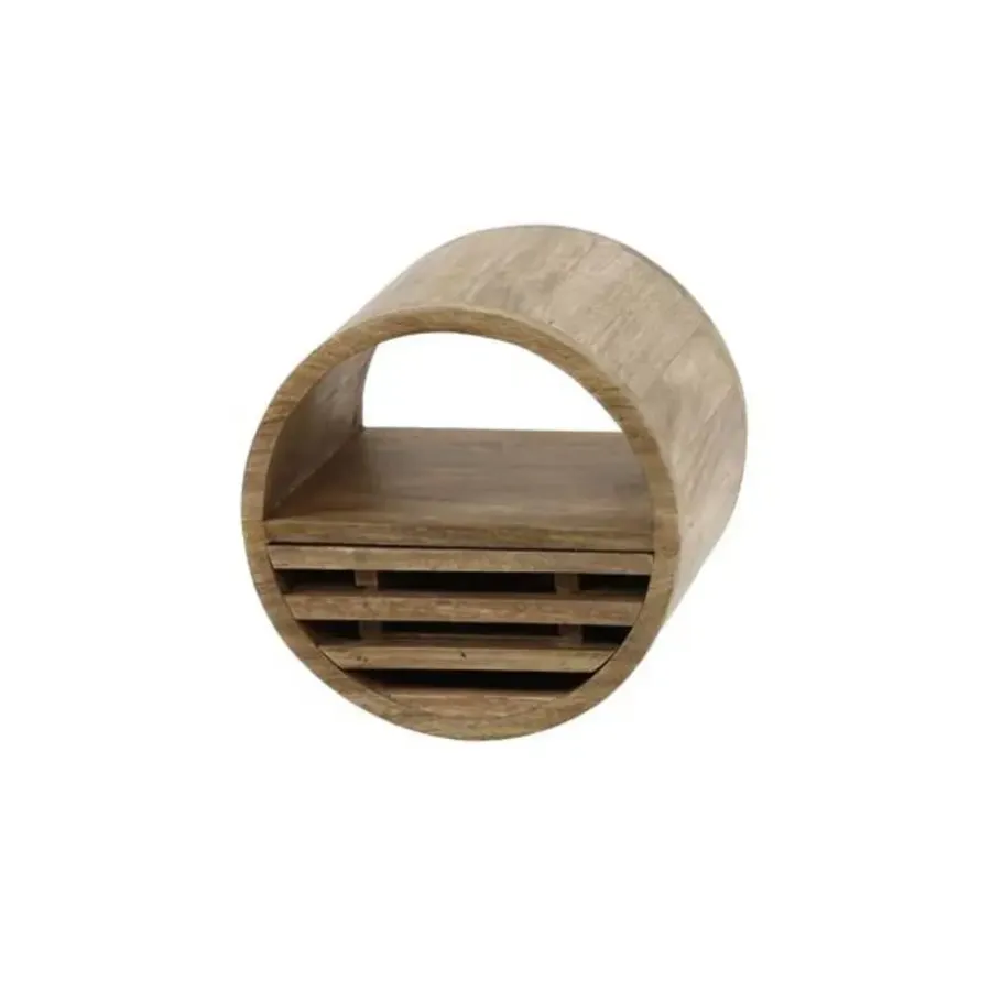 Emob Wandplank Wes ø30x25 cm-zandkleurig mangohout