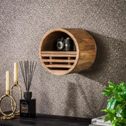 Emob Wandplank Wes ø30x25 cm-zandkleurig mangohout