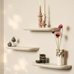 Wandplanken-StarFurn Wandplank Zand - Set van 3 - 60x20x15cm - Gusta