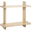 Leen Bakker Wandrek Mick naturel rubberwood - 53x60x20 cm