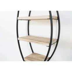 IVOL Wandrek ovaal met 4 houten plankjes - 36x80cm