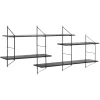 Leen Bakker Wandrek Viki (dubbel) - zwart - 79x25,5x191 cm