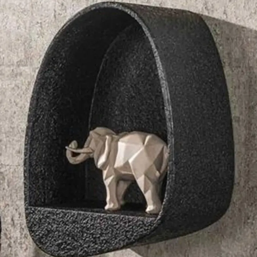 Wandrekken-Emob Wandschap Licorice 46x34 cm-liquid metal