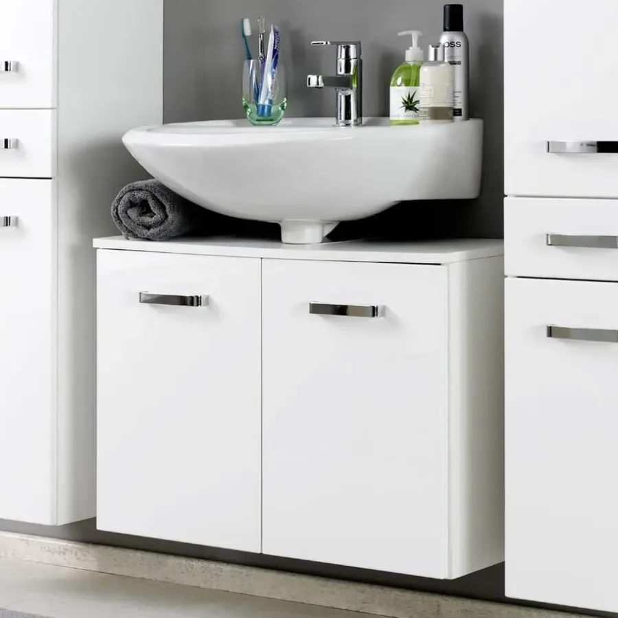 Badmeubelsets-Held Wastafelonderkast Bobbi 60cm 2 deuren - wit