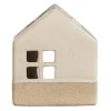 Leen Bakker Waxinelichthouder Huis - beige - 14x12x7 cm