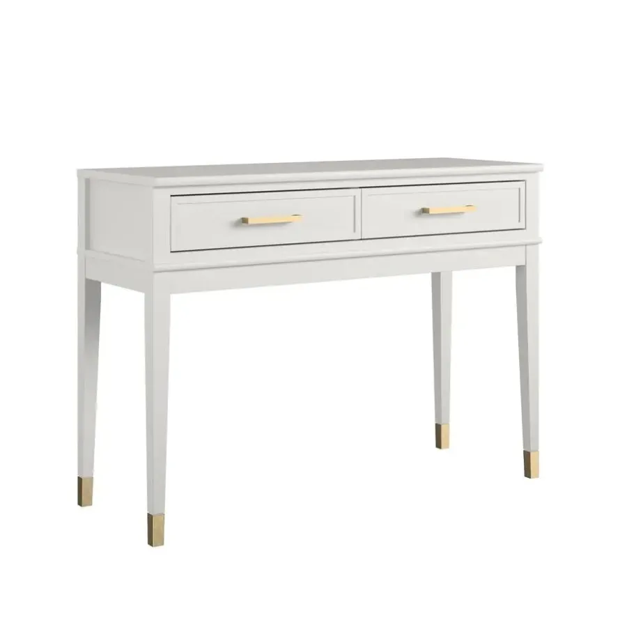 CosmoLiving Westerleigh - Consoletafel met 2 laden in wit MDF