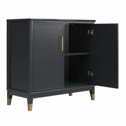 Cosmoliving by Cosmopolitan Westerleigh - Wandkast met 2 MDF deuren in zwart