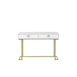 Beliani WESTPORT - Kaptafel - Wit - Metaal
