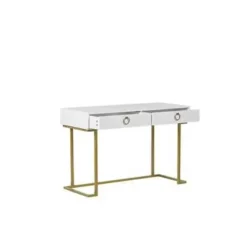 Beliani WESTPORT - Kaptafel - Wit - Metaal