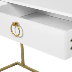Beliani WESTPORT - Kaptafel - Wit - Metaal