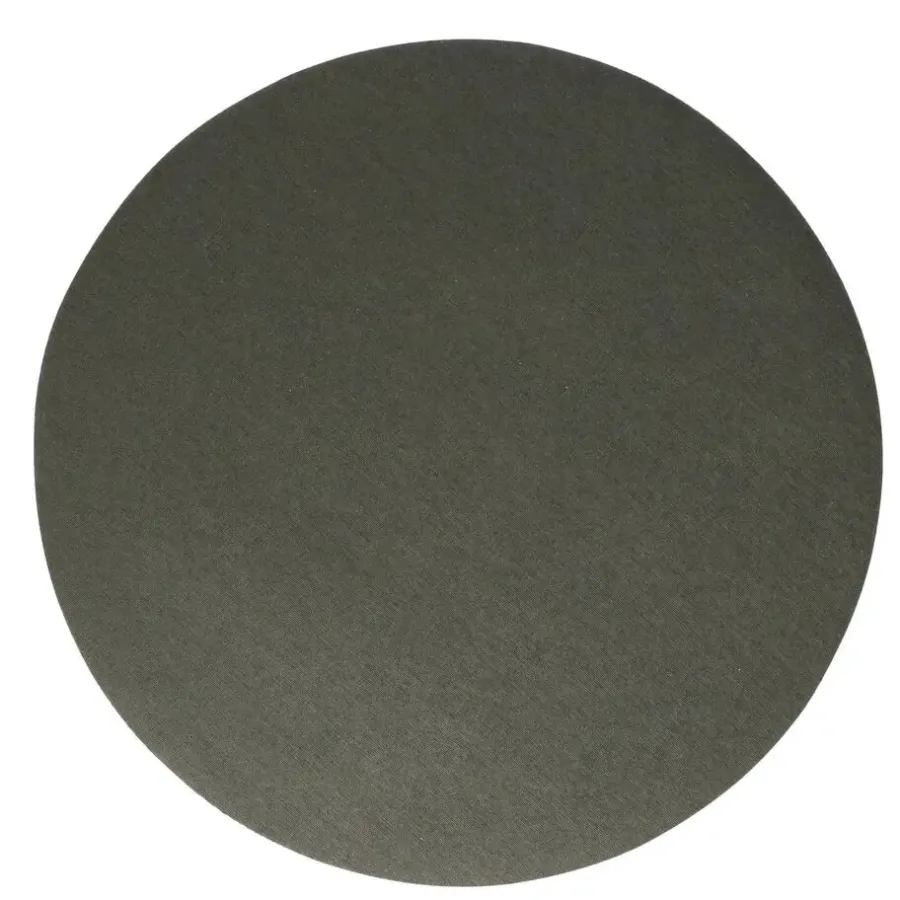 Placemats-Wicotex Placemats Uni - donker grijs - rond 38cm - Teflon coating
