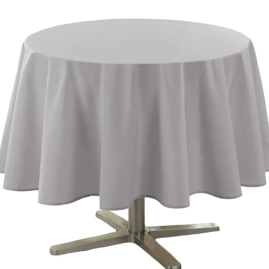 Wicotex Tafellaken - lichtgrijs - rond - polyester - 180 cm