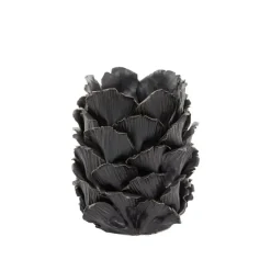 Light & Living Windlicht Tapanui - Zwart Hout - Ø14cm