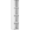Leen Bakker WINNIPEG - Boekenkast 4 planken - Wit - Vezelplaat