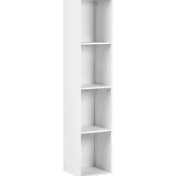 Leen Bakker WINNIPEG - Boekenkast 4 planken - Wit - Vezelplaat