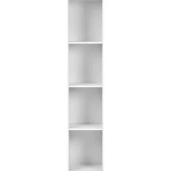 Leen Bakker WINNIPEG - Boekenkast 4 planken - Wit - Vezelplaat
